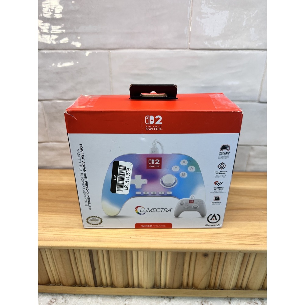 PowerA Advantage Wired Controller for Nintendo Switch Lumectra RGB White